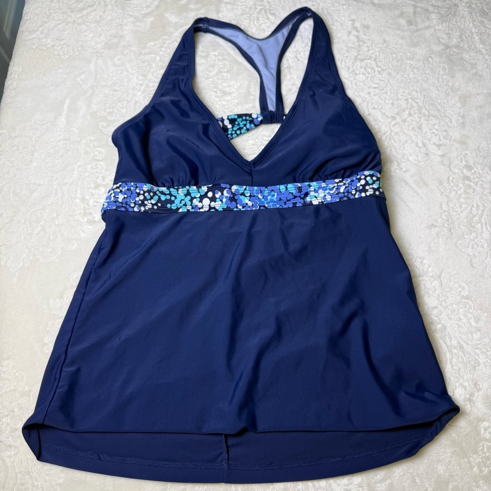 Champion Navy Swim Tank Top with Blue Trim